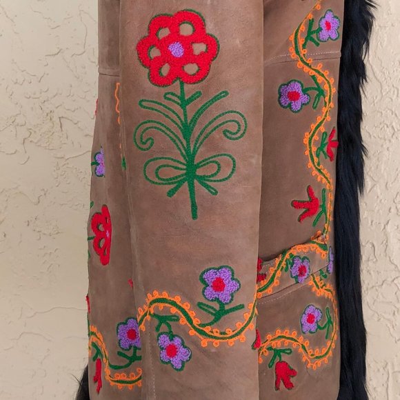 70s Coat, Yaqub Coat, Sheepskin Coat, Penny Lane Coat, Embroidered Coat - Picture 7 of 11